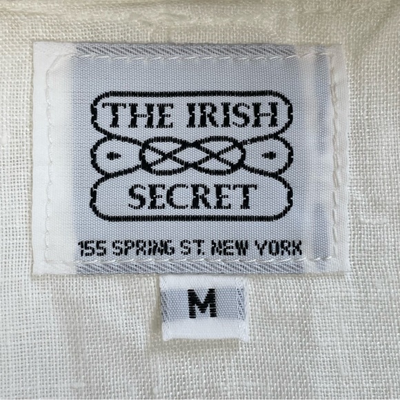 Vintage THE IRISH SECRET Linen Sleeveless Top tank ivory off white - Picture 13 of 15